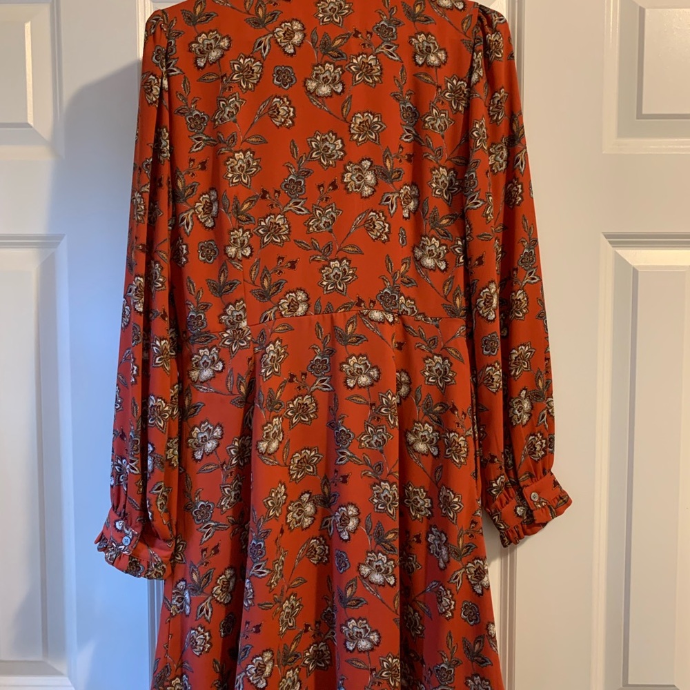 Ann Taylor LOFT Ruffle Trim Shirt Dress- NEW 🍂 - Picture 8 of 12